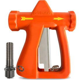 Ergonomic Low-Flow Hot Water Spray Nozzle with N20S Hose Adapter, Safety Orange