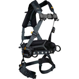Defender Ultra+ Full Body Harness w/Waist Pad, Quick Connect Legs, 4 D-Ring, M/L