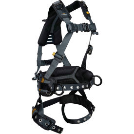 Defender Ultra+ Full Body Harness with Waist Pad, Tongue Buckle Legs, 5 D Ring, XS/S