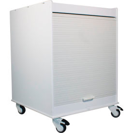 Equipment Cart White, 2 Shelves, 26-1/4"L x 25-1/8"W x 35"H
