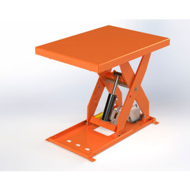 XL Powered Single Scissor Lift Table, Hand Control, 48" x 24", 2000 lb Capacity