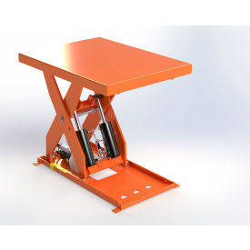 XL Powered Single Scissor Lift Table, Hand Control, 48" x 24", 4000 lb Capacity