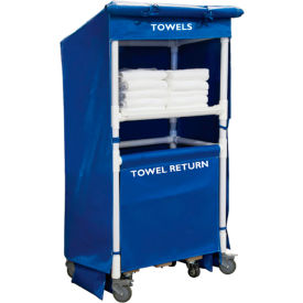 42" Towel Station, PVC, 1 Shelf, Blue