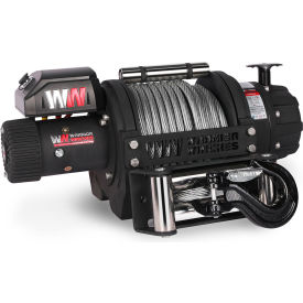 T1000 Electric Military Winch with Steel Cable, 25000 lb. Capacity, 12V