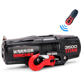 Titan A Type Electric Winch with Synthetic Rope, 3500 lb Capacity, 12V