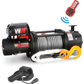 T1000 Electric Military Winch with Synthetic Rope, 22000 lb. Capacity, 12V