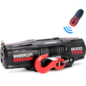 Titan A Type Electric Winch with Synthetic Rope, 6000 lb Capacity, 12V
