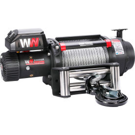 T1000 Electric Military Winch with Steel Cable, 18000 lb Capacity, 12V