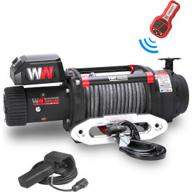 T1000 Electric Military Winch with Synthetic Rope, 18000 lb. Capacity, 12V