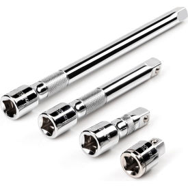 1/2'' Drive Extension Set, 1-1/2, 3, 6, 10''L, Chrome
