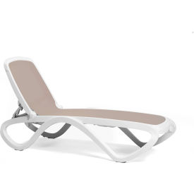 Omega Chaise Lounge, Bianco/Tortora