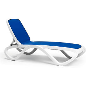 Omega Chaise Lounge, Bianco/Blue