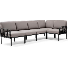 Komodo 5 Modular Sofa with Grigio Sunbrella® Cushions, Antracite