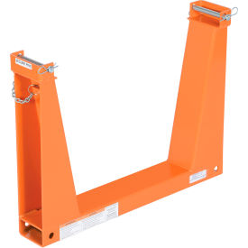 Portable Steel Storage U-Rack, 25"W x 4-1/2"D x 19"H, 10000 lb. Capacity, Orange