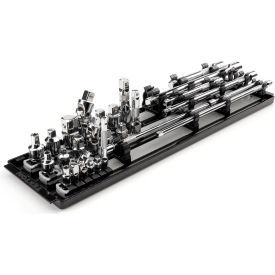Drive Extension and Accessory with Rails and Tray, 1/4", 3/8", 1/2" Drive, 27 Piece Set