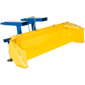 Steel Snow Plow Fork Mounted Push Box, 54-3/8"L x 77"W x 26-13/16"H, Blue/Yellow