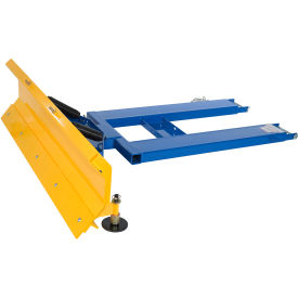 Steel Fork Mount Snow Plow, 72"L x 72"W x 20-11/16"H, Blue/Yellow