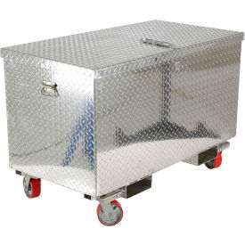 Aluminum Portable Tool Box with Casters, 48-3/4"W x 24-3/4"D x 32-5/16"H