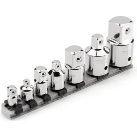 Drive Adapter/Reducer with Rail, 1/4", 3/8", 1/2", 3/4" Drive, 7 Piece Set