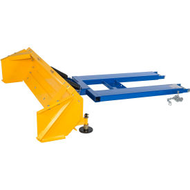 Steel Fork Mount Snow Pusher, 83-13/16"L x 77"W x 20-11/16"H, Blue/Yellow
