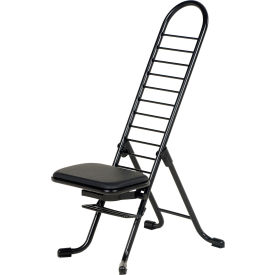 Steel Height Ergonomic Worker Chair, 13"-34" Seat Height, Black