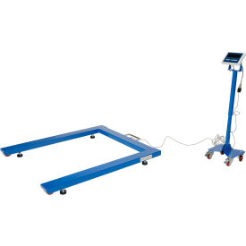 Steel Heavy-Duty U Shape Platform Scale, 59-3/4"L x 47-1/4"W, 6000 lb. Capacity, Blue