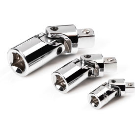 Universal Joint, 1/4", 3/8", 1/2" Drive, 3 Piece Set