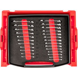 25 Piece 1/4'' to 3/4'' 12-Points Stubby Combination Wrench Set, Silver