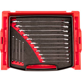 15 Piece 1/4'' to 1'' 12-Points Combination Wrench Set, Silver