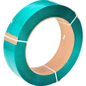 Polyester Strapping, 5/8"W x 4200'L x 0.035" Thick, 16" x 6" Core, Green