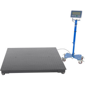 Steel Low Profile Floor Scale, 48"L X 48"W, 4000 lb Capacity, Black