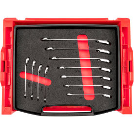 11 Piece 1/4'' to 3/4'' 12-Points Ratcheting Combination Wrench Set, Silver