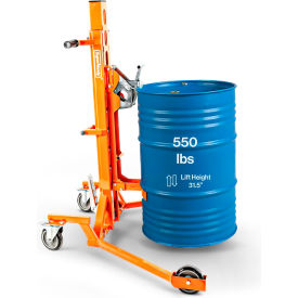 Steel Hydraulic Drum Lift, 550 lb Capacity, Orange