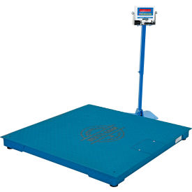 Steel Electronic Digital Floor Scale 48"W x 48"L, 5000 lb. Capacity Blue