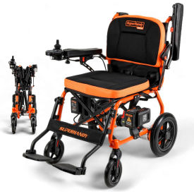 Electric Wheelchair, 43"W Seat, 330 lb. Capacity, Lightweight & Foldable