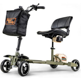 4-Wheel Mobility Scooter, 15"W Seat, 330 lb. Capacity, Green/Sand