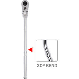 1/2" Drive Flex Head Quick-Release Bent Handle Long Ratchet 14"