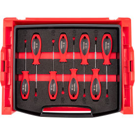 8 Piece Square & Torx Screwdriver Set with Open Top Drawer & Rack