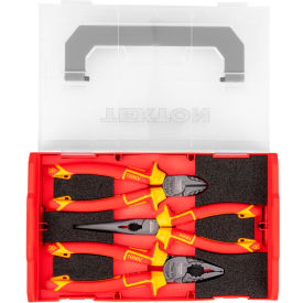 3 Piece Insulated Pliers Set with Mini Stacking Tool Box