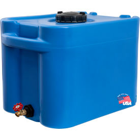 Stackable Water Storage Tank, 35 Gallon Capacity, Aqua Blue