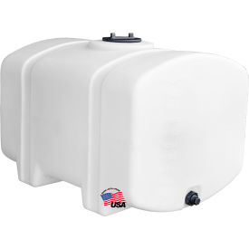 Square Pest Control Operator Water Storage Tank with Legs, 100 Gallon Capacity, White