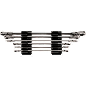 Ratcheting Box End Wrench Set with Modular Organizers, 12 Point, 1/4'' x 13/16'' Opening