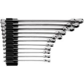 Head Ratcheting Box End Wrench Set, 12 Point, 1/4" to 3/4", 6 to 19 mm Opening