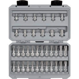 3/8" Drive Torx/TR Torx Bit & External Star Socket Set with Case, 36-Piece
