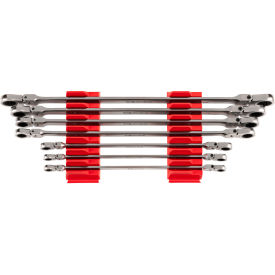 Ratcheting Box End Wrench Set with Modular Organizers, 12 Point, 6 x 19 mm Opening