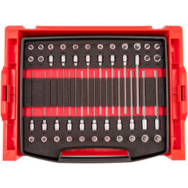 3/8'' Drive Standard & Long Bit Socket Set with Drawer & Rack, 46 Pieces