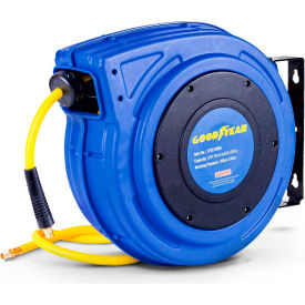 Mountable Retractable Air Hose Reel, 3/8" x 65'L Hose, 300 PSI