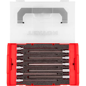 3/8'' Drive Long Hex Bit Socket Set with Mini Stacking Tool Box, 11 Pieces