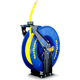 Industrial Retractable Air Hose Dual Arm Reel, 1/2" x 50'L Hose, 300 PSI