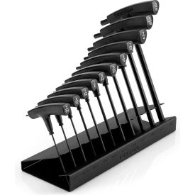 11 Piece Ball End Hex T-Handle Key Set with Stand, 5/64"-3/8"